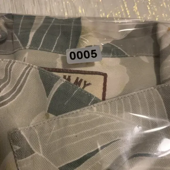 Tommy Bahama Hawaiian Shirt 100% Silk Large Green Button Up Short Sleeve - Picture 5 of 5